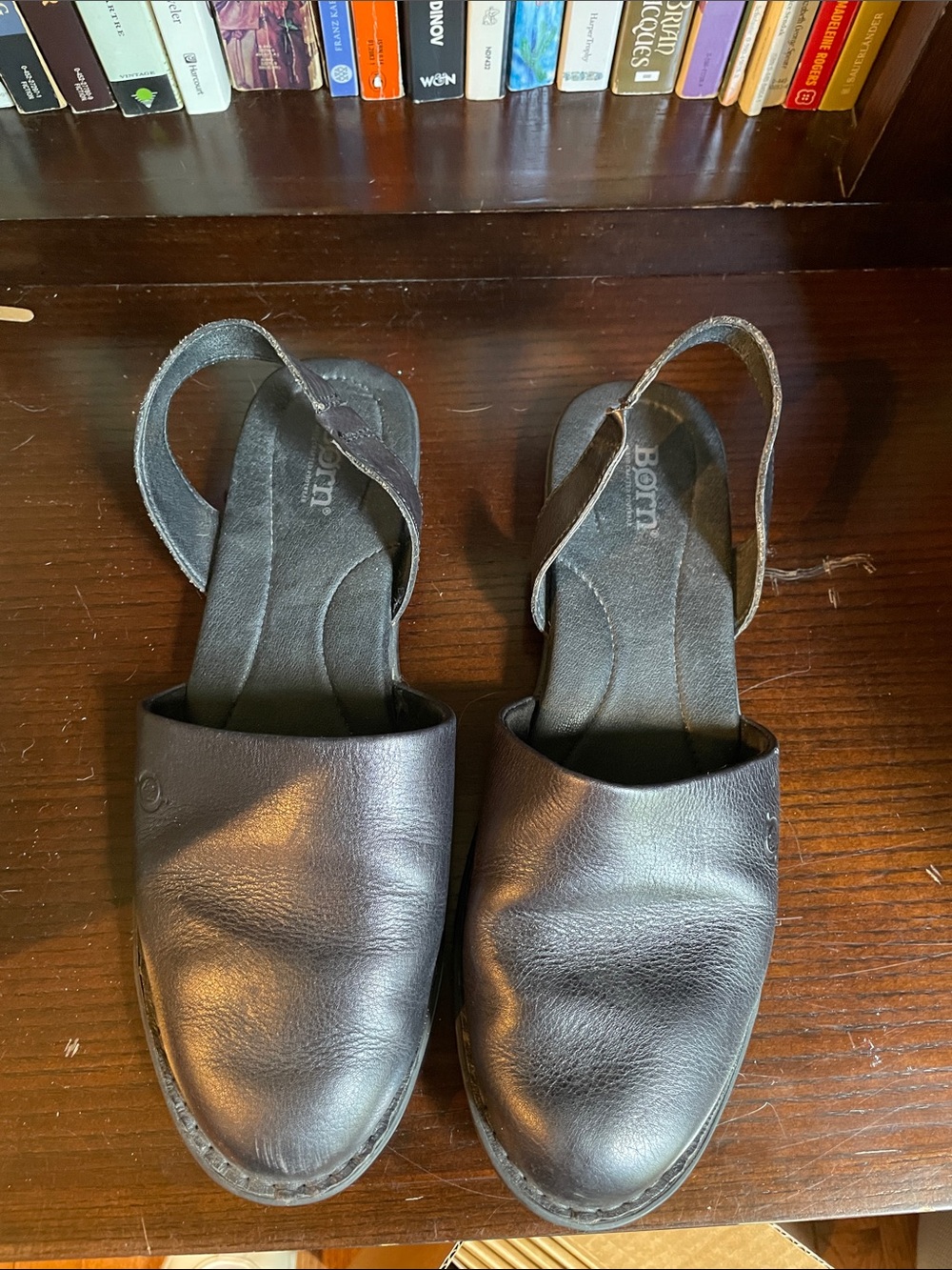 Born Black Slingback Flats